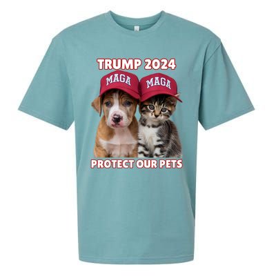 Eat Our Pets Cat Dog Maga Sueded Cloud Jersey T-Shirt