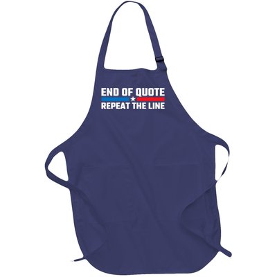 End Of Quote Repeat The Line Full-Length Apron With Pockets