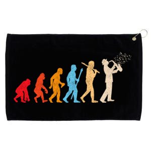 Evolution Of Retrofunny Giftstyle Saxophone Player Saxophonist Gift Grommeted Golf Towel