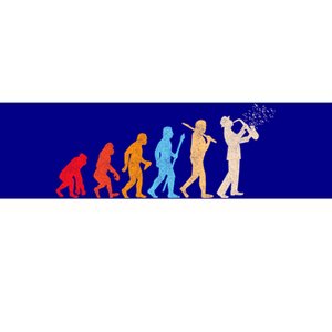 Evolution Of Retrofunny Giftstyle Saxophone Player Saxophonist Gift Bumper Sticker