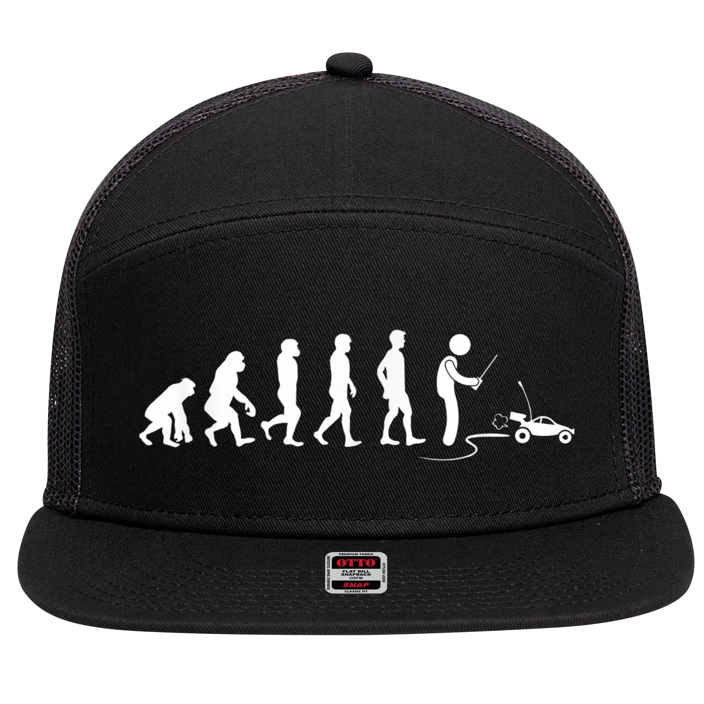 Evolution Of RC Cars RC Racing Racer RadioControlled Car 7 Panel Mesh Trucker Snapback Hat