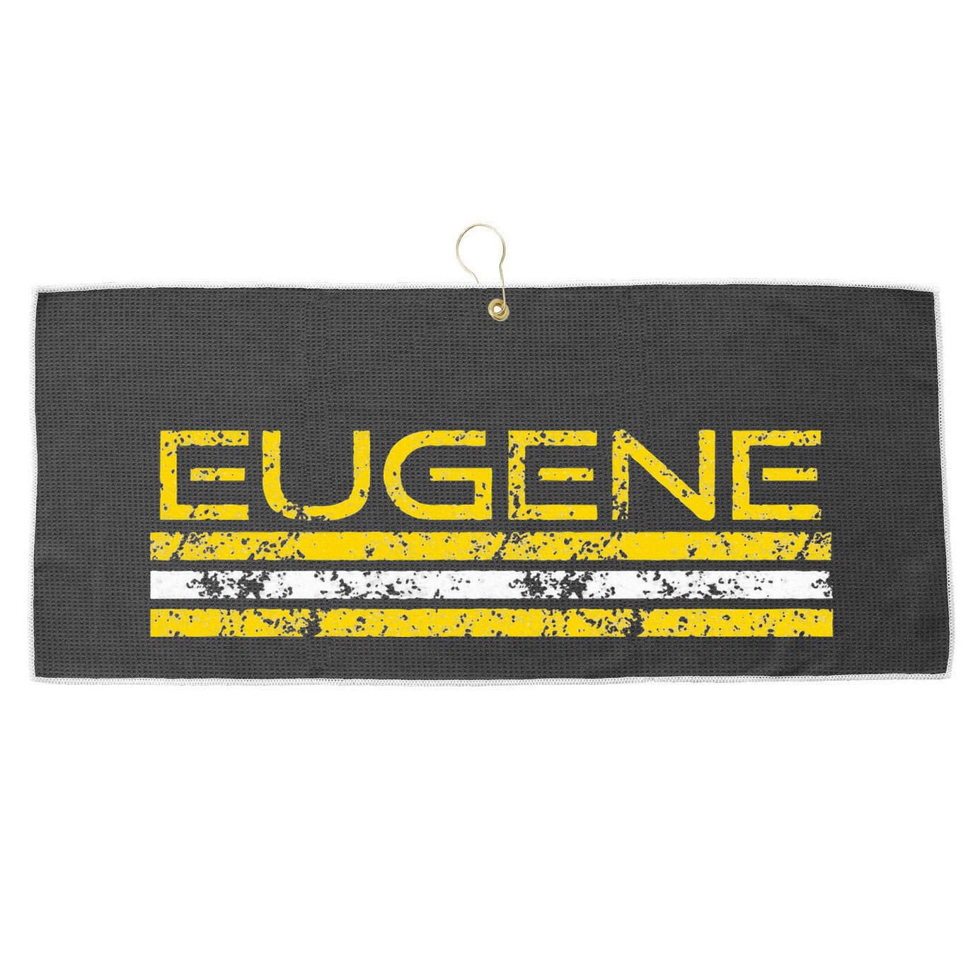 Eugene Oregon Retro Vintage Weathered Large Microfiber Waffle Golf Towel