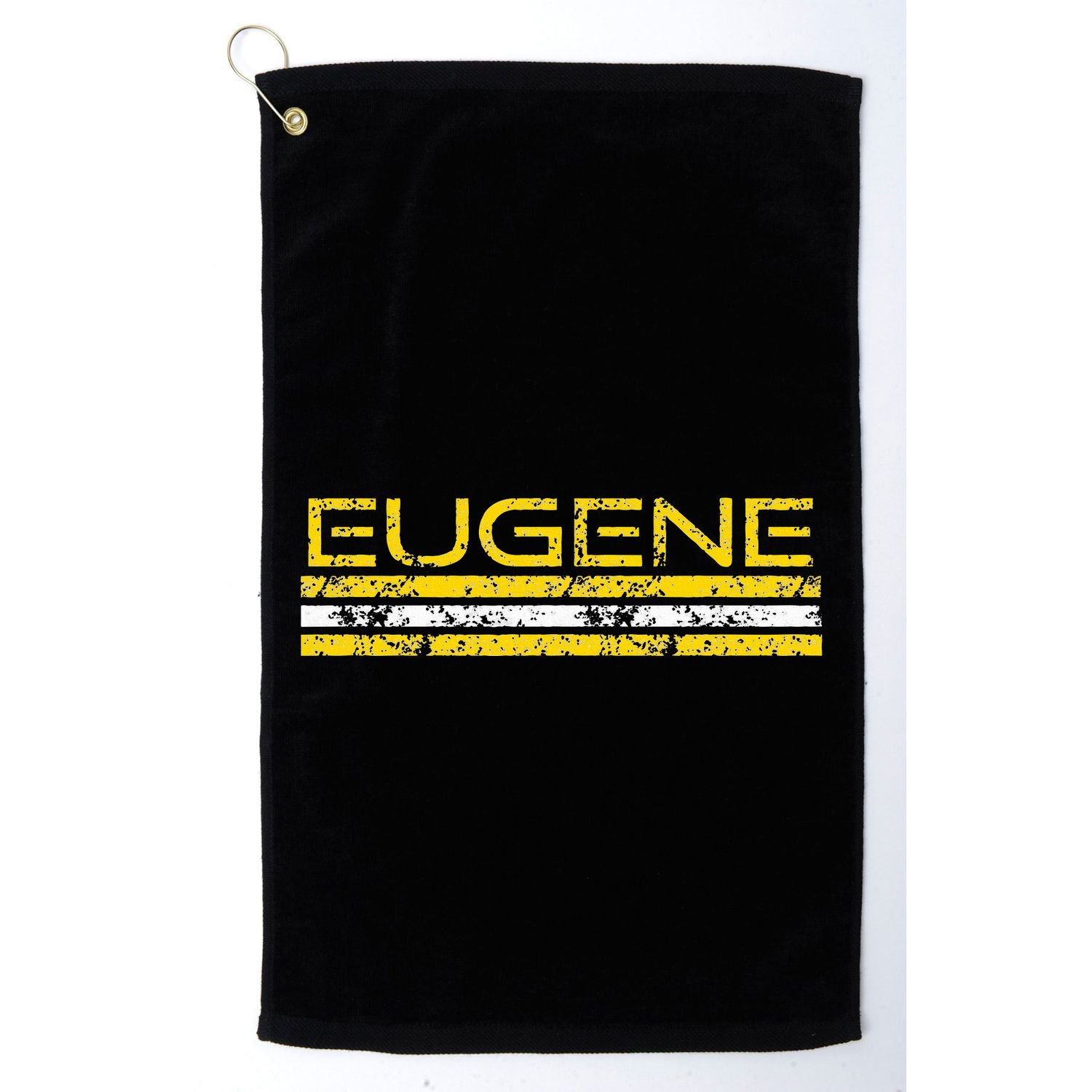 Eugene Oregon Retro Vintage Weathered Golf Towel