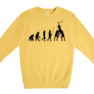 Evolution Of Rugby Premium Crewneck Sweatshirt