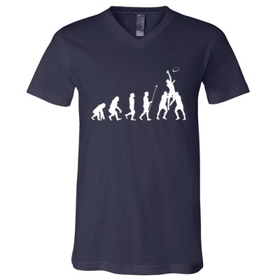 Evolution Of Rugby V-Neck T-Shirt