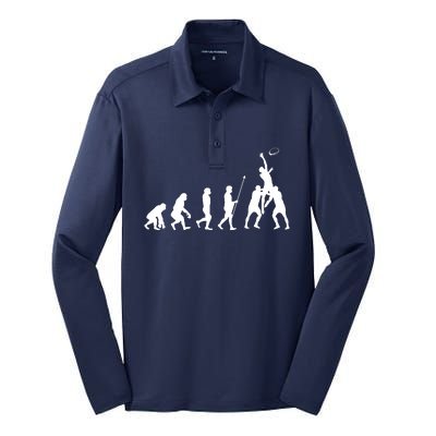 Evolution Of Rugby Silk Touch Performance Long Sleeve Polo