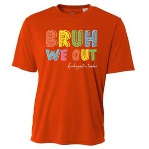 End Of School Year Kindergarten Teacher Summer Bruh We Out Gift Cooling Performance Crew T-Shirt