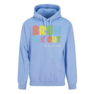 End Of School Year Kindergarten Teacher Summer Bruh We Out Gift Unisex Surf Hoodie