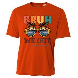 End Of School Year Teachers Bruh We Out Paraprofessional Gift Cooling Performance Crew T-Shirt