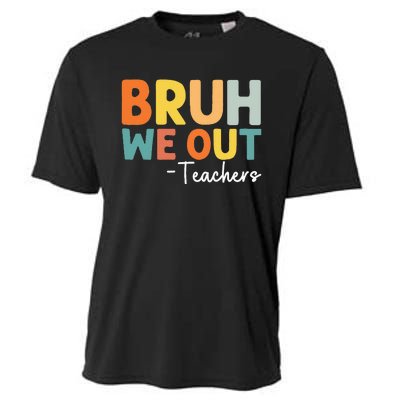 End Of School Year Teacher Summer Bruh We Out Teachers Cooling Performance Crew T-Shirt