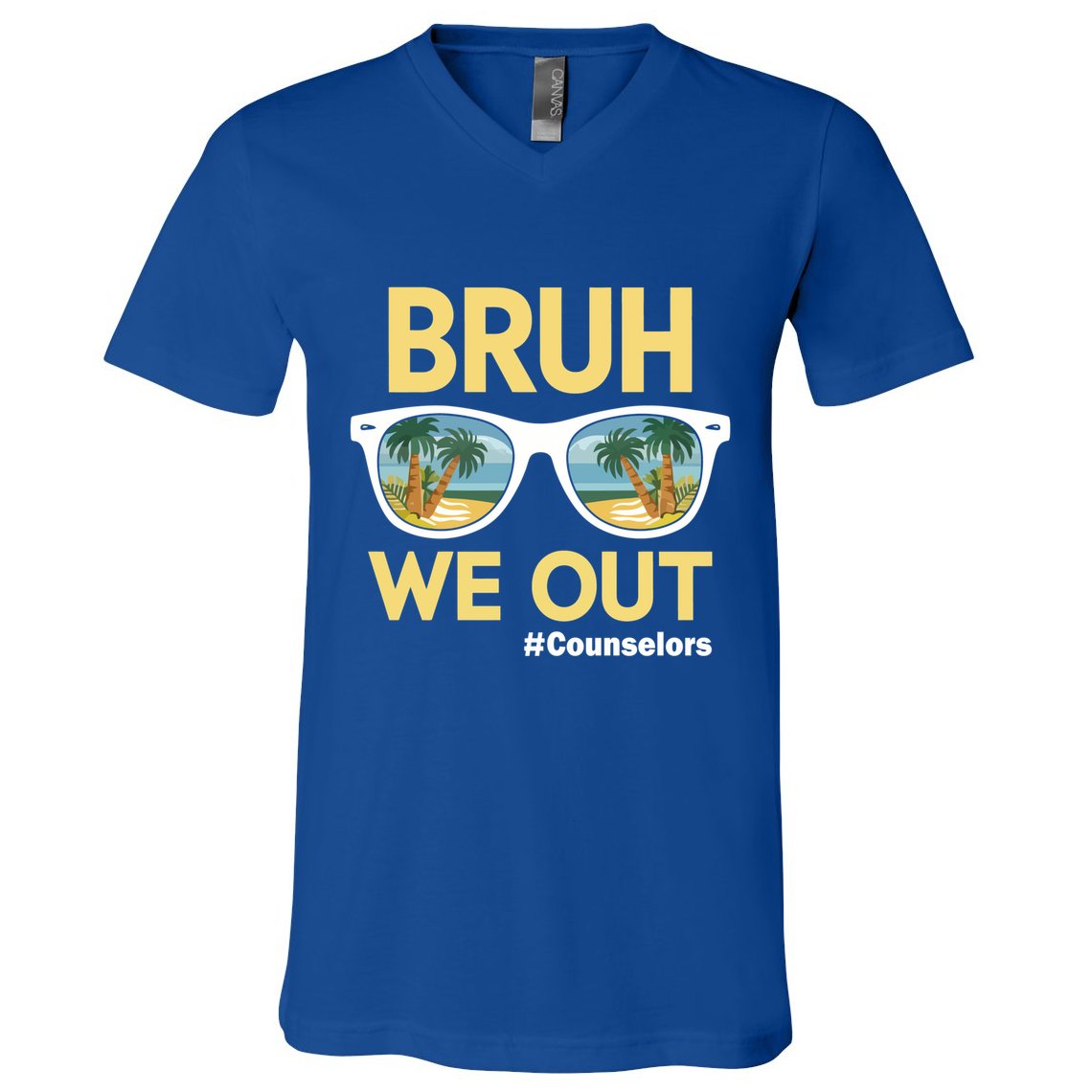 End Of School Year Teacher Summer Bruh We Out Counselors Gift V-Neck T-Shirt