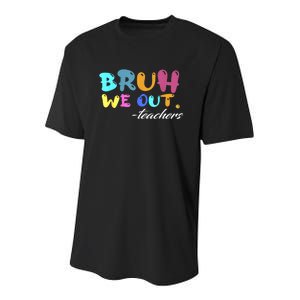 End Of School Year Summer Bruh We Out Teachers Gift Youth Performance Sprint T-Shirt