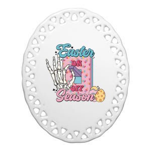 Easter On Season Skeleton Hand Ceramic Oval Ornament