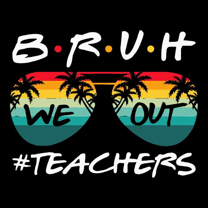 End Of School Year Teacher Summer Bruh We Out 7-Panel Snapback Hat