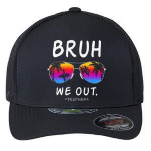 End Of School Rainbow Sunglasses Beach Bruh We Out Teachers Flexfit Unipanel Trucker Cap