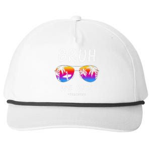 End Of School Rainbow Sunglasses Beach Bruh We Out Teachers Snapback Five-Panel Rope Hat