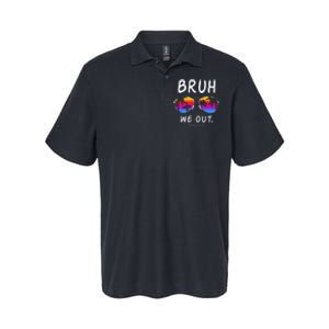 End Of School Rainbow Sunglasses Beach Bruh We Out Teachers Softstyle Adult Sport Polo