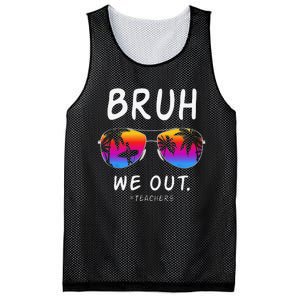 End Of School Rainbow Sunglasses Beach Bruh We Out Teachers Mesh Reversible Basketball Jersey Tank