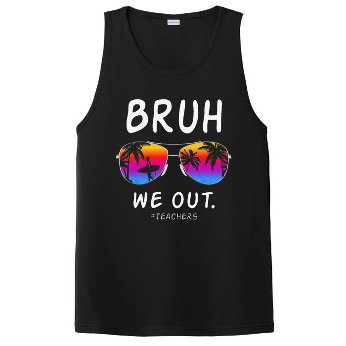 End Of School Rainbow Sunglasses Beach Bruh We Out Teachers PosiCharge Competitor Tank