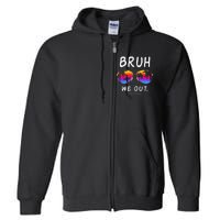 End Of School Rainbow Sunglasses Beach Bruh We Out Teachers Full Zip Hoodie