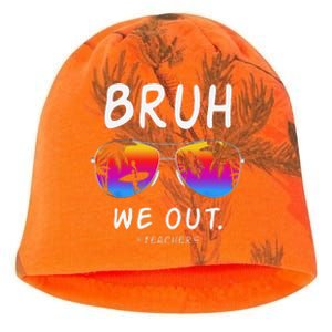 End Of School Rainbow Sunglasses Beach Bruh We Out Teachers Kati - Camo Knit Beanie