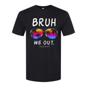 End Of School Rainbow Sunglasses Beach Bruh We Out Teachers Softstyle CVC T-Shirt