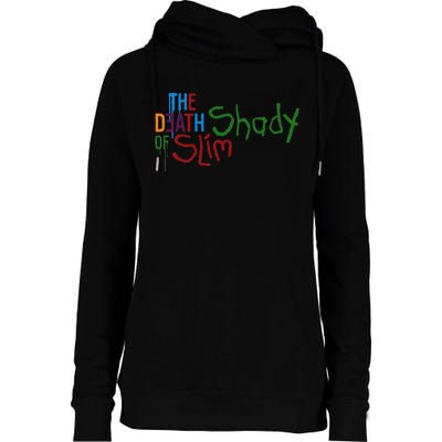 Em Of Slim Retro Colorful Death Shady Womens Funnel Neck Pullover Hood