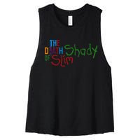 Em Of Slim Retro Colorful Death Shady Women's Racerback Cropped Tank