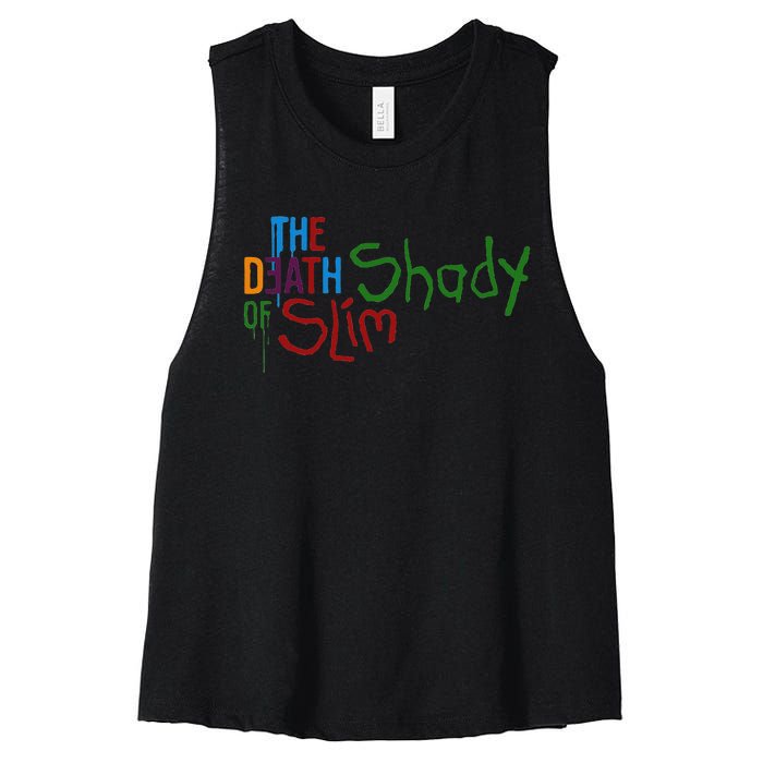 Em Of Slim Retro Colorful Death Shady Women's Racerback Cropped Tank