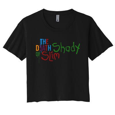 Em Of Slim Retro Colorful Death Shady Women's Crop Top Tee