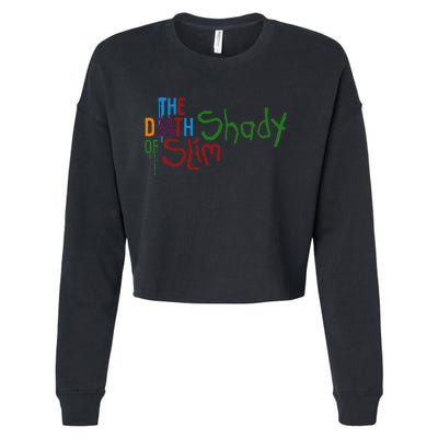 Em Of Slim Retro Colorful Death Shady Cropped Pullover Crew