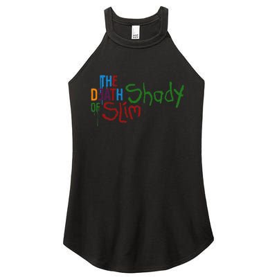 Em Of Slim Retro Colorful Death Shady Women's Perfect Tri Rocker Tank