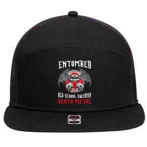 Entombed Old School Swedish Death Metal Music 7 Panel Mesh Trucker Snapback Hat