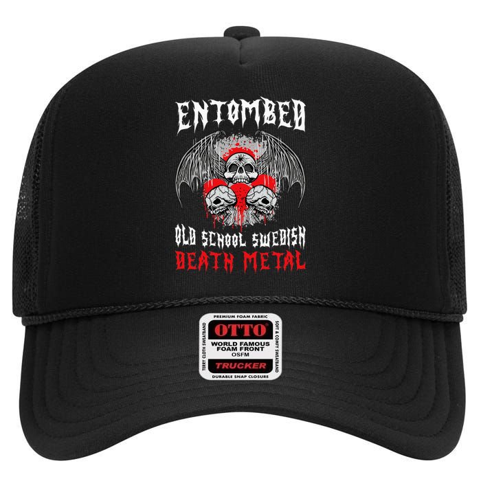 Entombed Old School Swedish Death Metal Music High Crown Mesh Back Trucker Hat