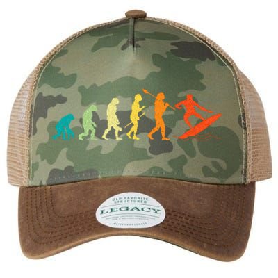 Evolution Of Surfers Surfboard Surfboarder Surfing Legacy Tie Dye Trucker Hat