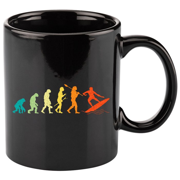Evolution Of Surfers Surfboard Surfboarder Surfing 11oz C Handle Ceramic Mug