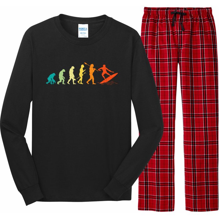 Evolution Of Surfers Surfboard Surfboarder Surfing Long Sleeve Pajama Set