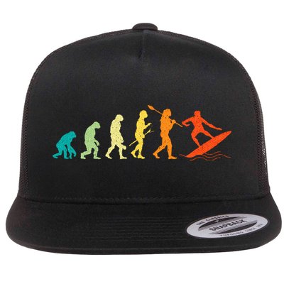 Evolution Of Surfers Surfboard Surfboarder Surfing Flatbill Hat