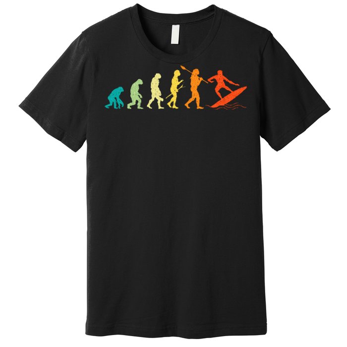 Evolution Of Surfers Surfboard Surfboarder Surfing Premium T-Shirt