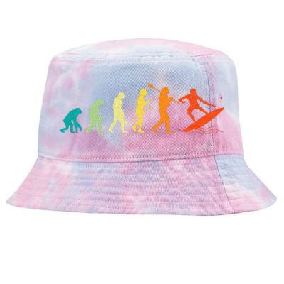 Evolution Of Surfers Surfboard Surfboarder Surfing Tie-Dyed Bucket Hat