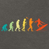 Evolution Of Surfers Surfboard Surfboarder Surfing Cotton Canvas Backpack
