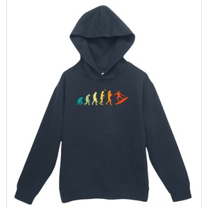 Evolution Of Surfers Surfboard Surfboarder Surfing Urban Pullover Hoodie