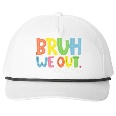 End Of School Year Teacher Summer Bruh We Out Teachers Snapback Five-Panel Rope Hat