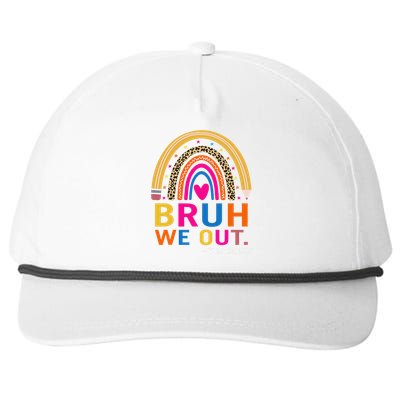 End Of School Year Teacher Summer Bruh We Out Funny Teachers Snapback Five-Panel Rope Hat