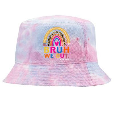 End Of School Year Teacher Summer Bruh We Out Funny Teachers Tie-Dyed Bucket Hat