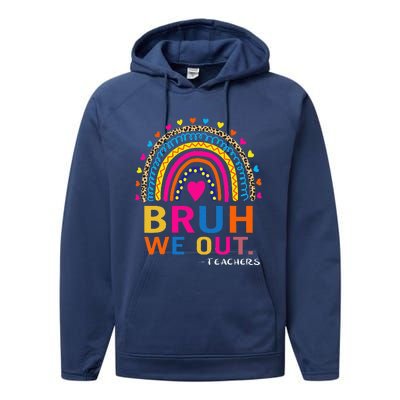 End Of School Year Teacher Summer Bruh We Out Funny Teachers Performance Fleece Hoodie