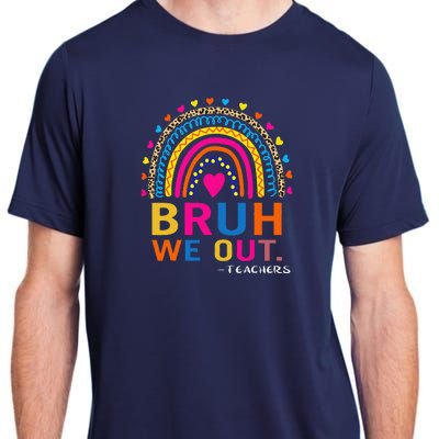 End Of School Year Teacher Summer Bruh We Out Funny Teachers Adult ChromaSoft Performance T-Shirt