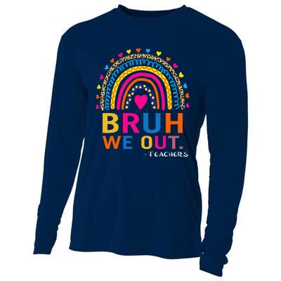 End Of School Year Teacher Summer Bruh We Out Funny Teachers Cooling Performance Long Sleeve Crew