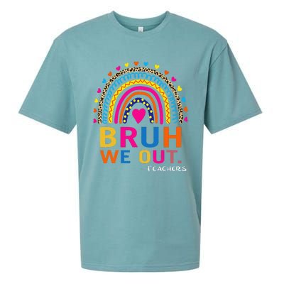 End Of School Year Teacher Summer Bruh We Out Funny Teachers Sueded Cloud Jersey T-Shirt