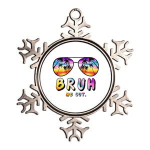 End Of School Rainbow Sunglasses Beach Bruh We Out Teachers  Metallic Star Ornament